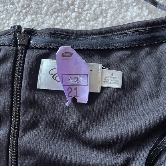 Eliza J. Black 💗 Velvet & Pink Sequin Sleeveless Gown Formal Maxi Dress Sz 6 - Picture 10 of 14